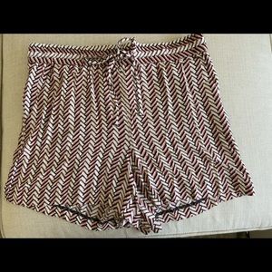 Ann Taylor Loft Geometric Print Drawstring Shorts M